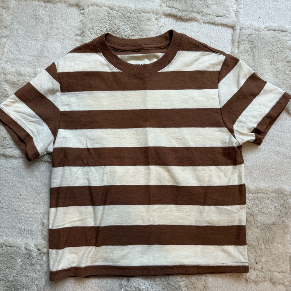 BDG Chocolate and Cream Striped Tee